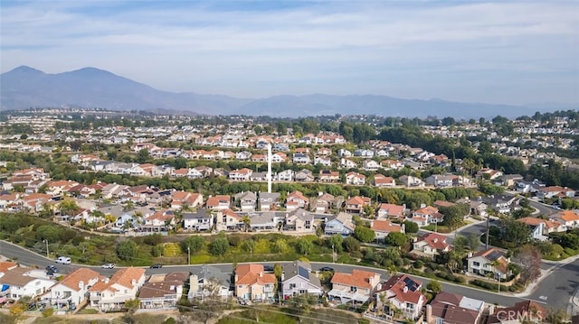 aerial view featuring a mountain view