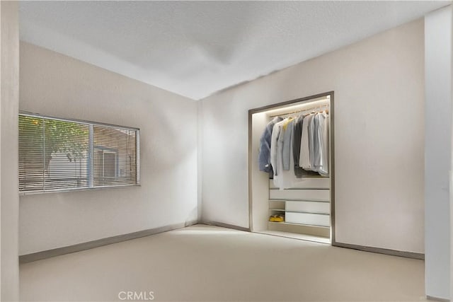 unfurnished bedroom featuring a closet