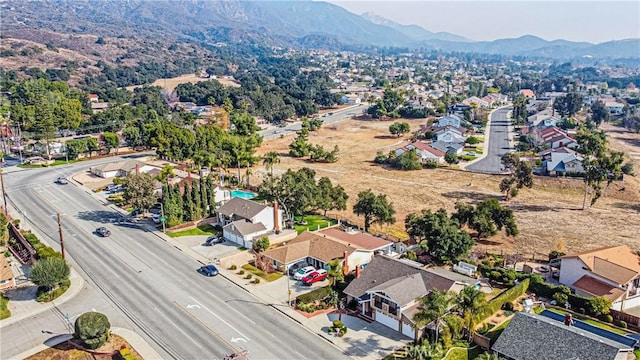 drone / aerial view with a mountain view