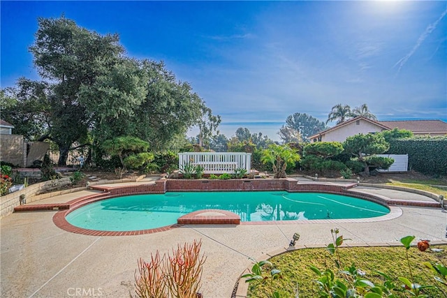 view of pool with a patio