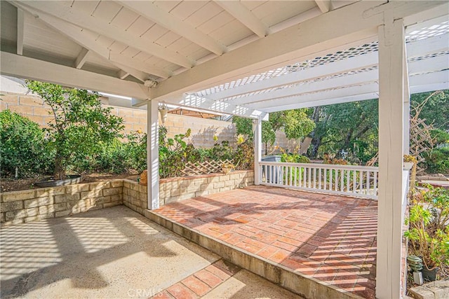 view of patio / terrace with a pergola