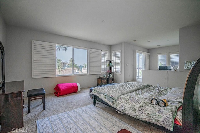 bedroom with carpet floors