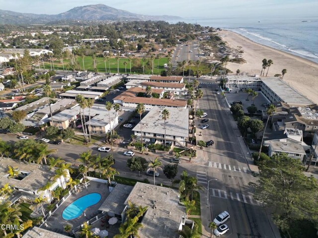 4902 Sandyland Rd Unit 244, Carpinteria, CA 93013 - aerial view featuring a beach view and a water and mountain view