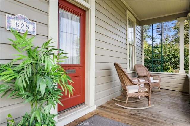 exterior space featuring a porch