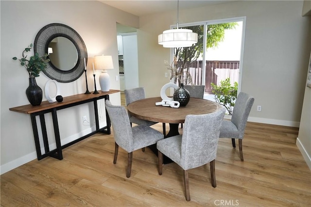 dining room featuring light hardwood / wood-style floors