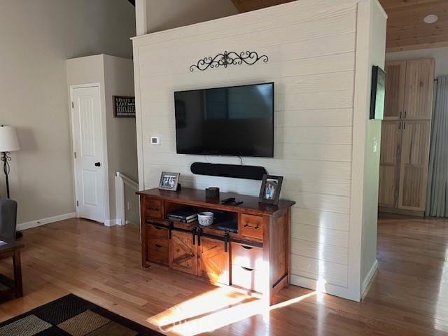 living room featuring hardwood / wood-style flooring