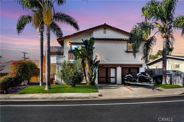 view of front facade with a garage