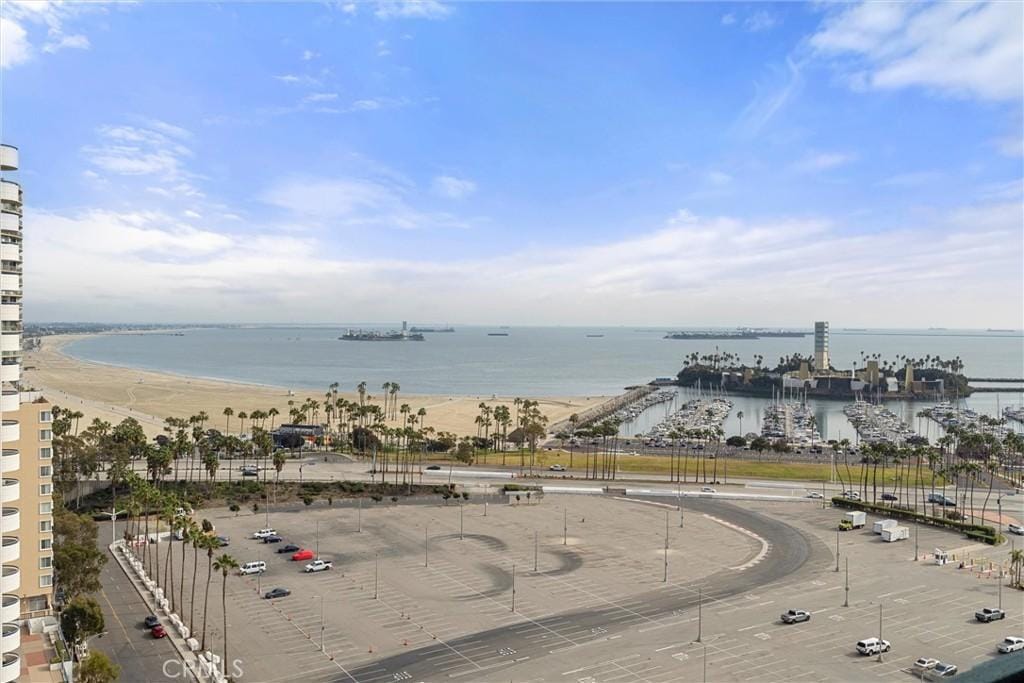 property view of water with a view of the beach