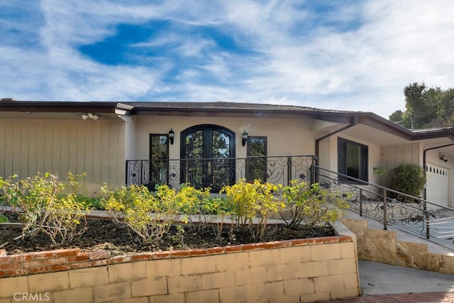 entrance to property with a garage