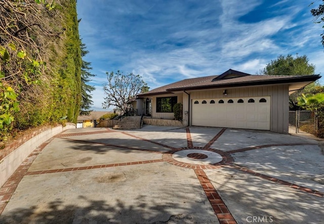 view of front of home featuring a garage