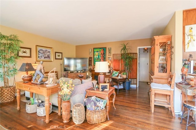 living room featuring hardwood / wood-style floors