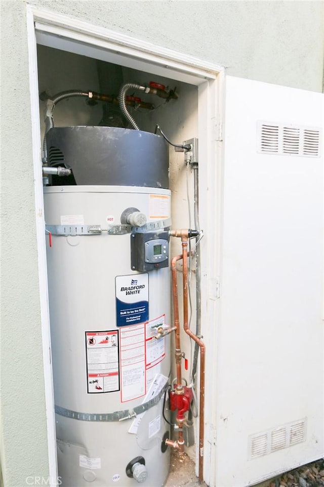 utilities featuring strapped water heater