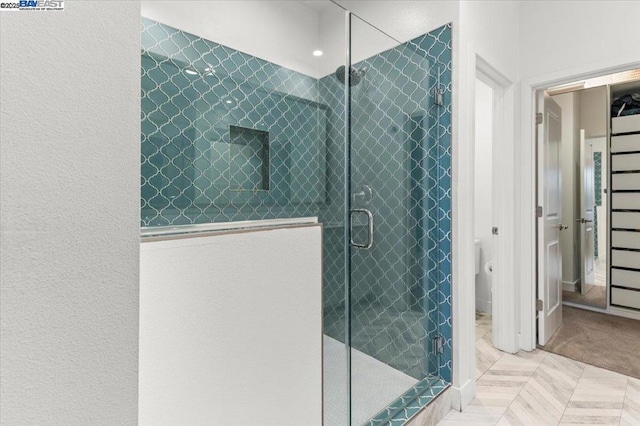 bathroom with walk in shower