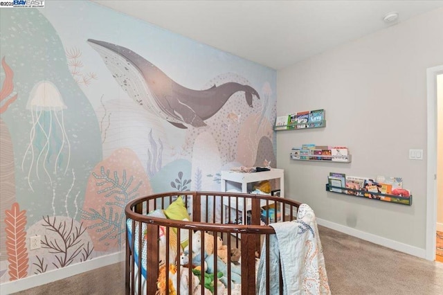 bedroom with carpet floors