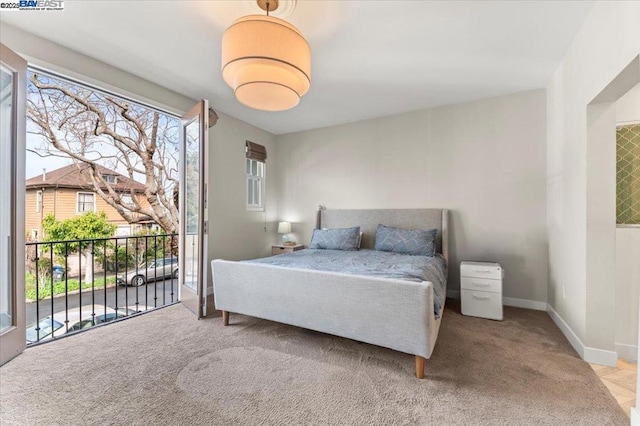 view of carpeted bedroom