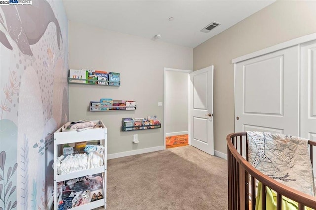 view of carpeted bedroom