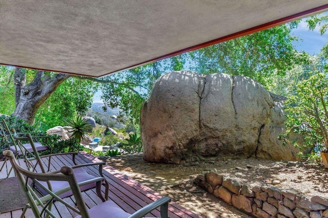 view of patio with a deck