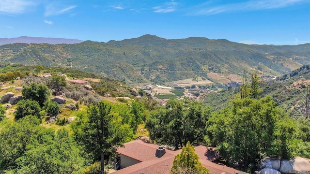 exterior space with a mountain view