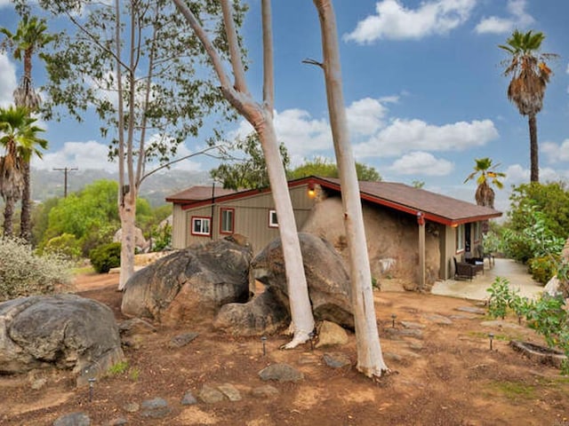 view of home's exterior with a patio area