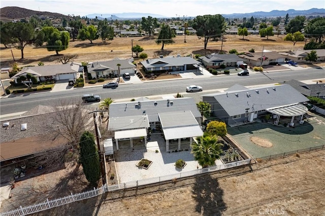 aerial view featuring a mountain view