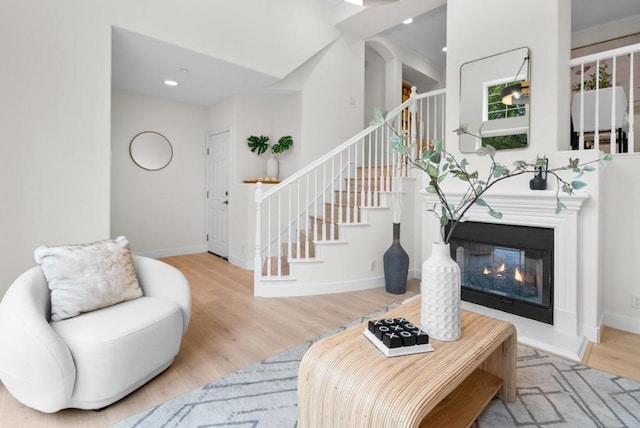 living room featuring hardwood / wood-style floors