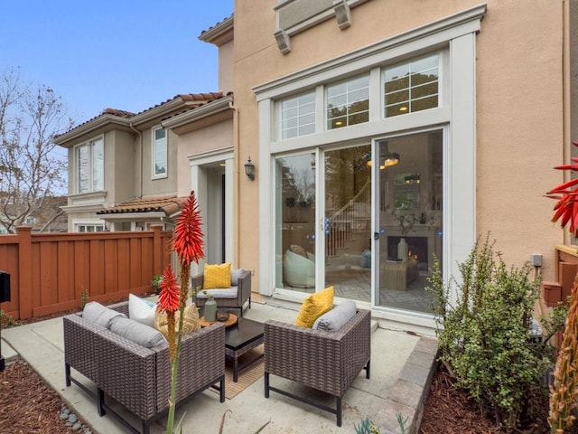 view of patio / terrace with an outdoor hangout area