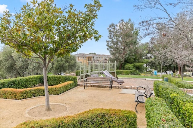 surrounding community featuring a playground