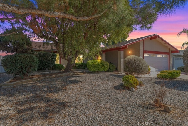 view of front of house featuring a garage