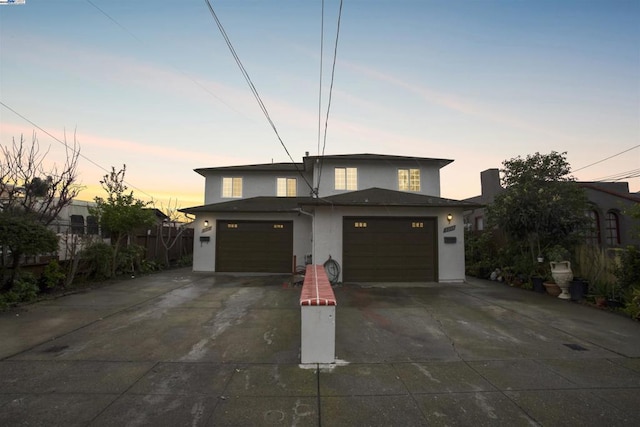 view of front of home featuring a garage