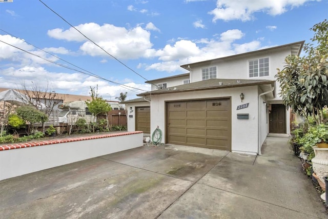 view of front facade with a garage