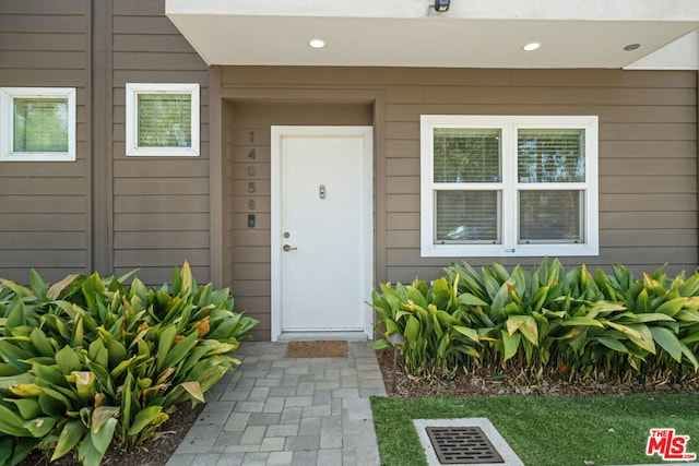 view of doorway to property