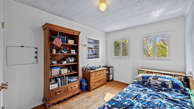 bedroom featuring light hardwood / wood-style flooring