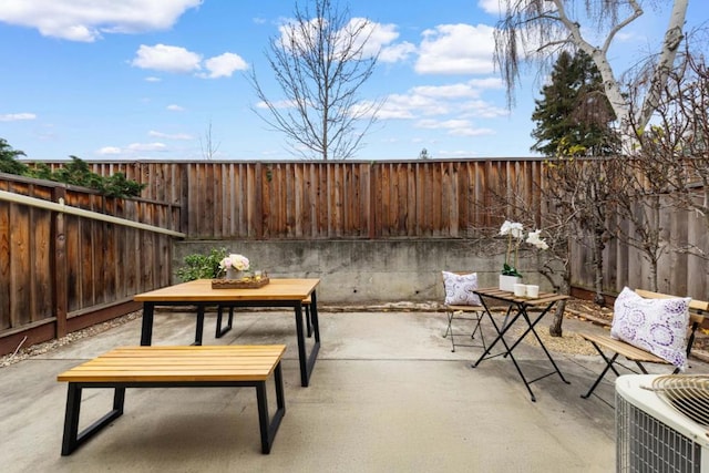 view of patio with cooling unit