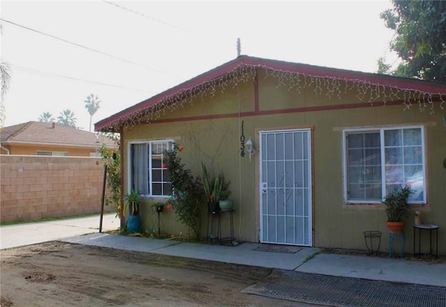 exterior space with a patio