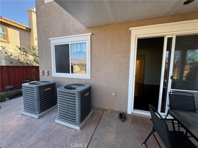 view of patio / terrace featuring central AC