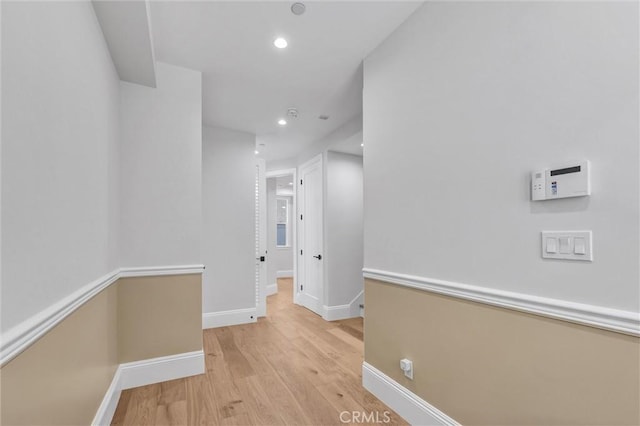 hallway featuring light hardwood / wood-style flooring