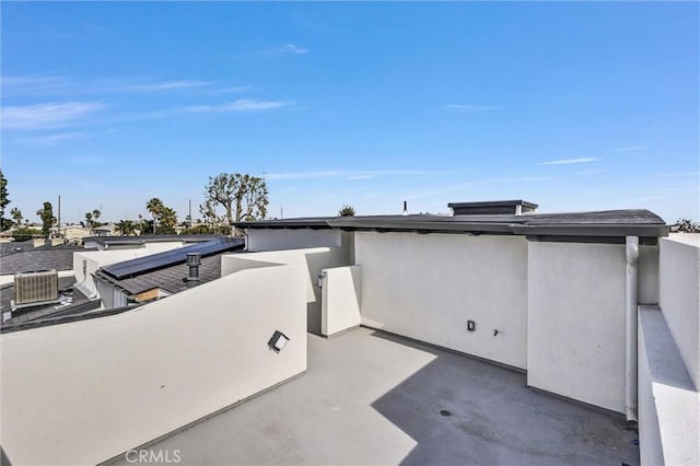 view of patio / terrace featuring central air condition unit