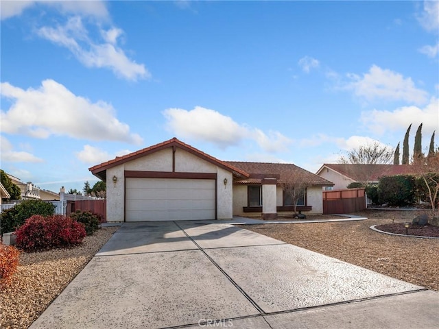 ranch-style house with a garage