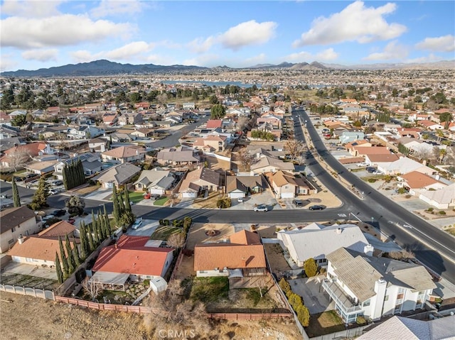 bird's eye view featuring a mountain view