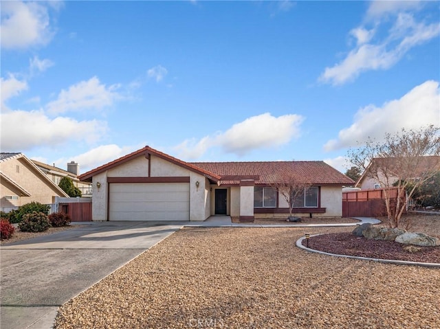 ranch-style house with a garage