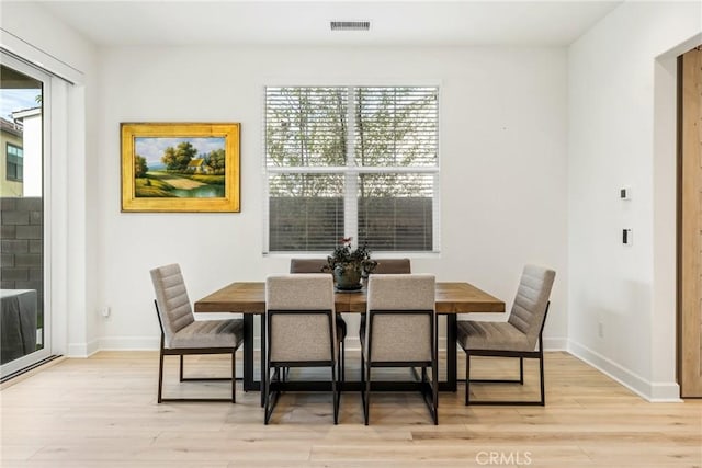 dining room featuring light hardwood / wood-style flooring