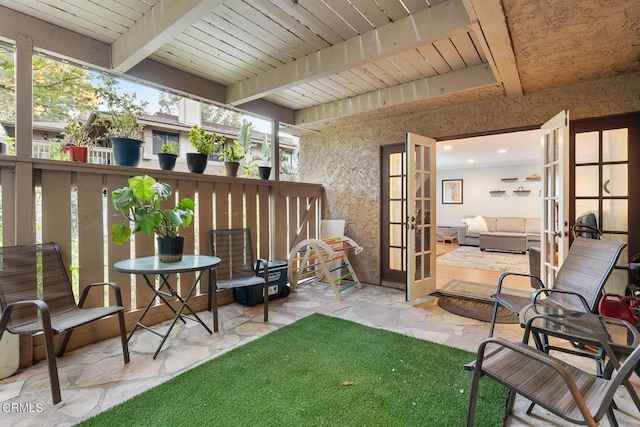 view of patio with french doors