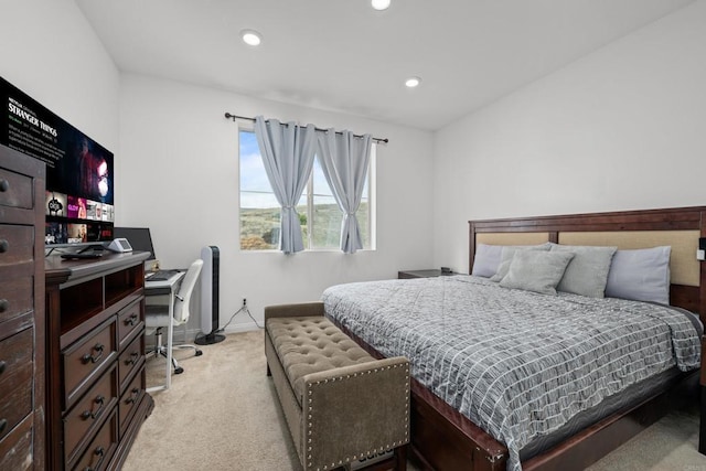 2082 Trevi Cir, Chula Vista, CA 91913 - bedroom featuring light carpet, an office area, recessed lighting, and baseboards