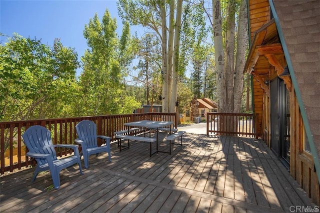 view of wooden terrace