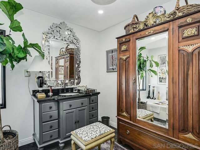 bathroom featuring vanity