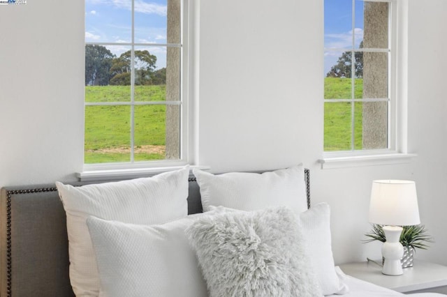 bedroom with multiple windows