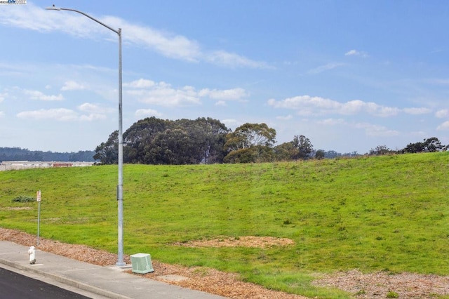 exterior space with a rural view