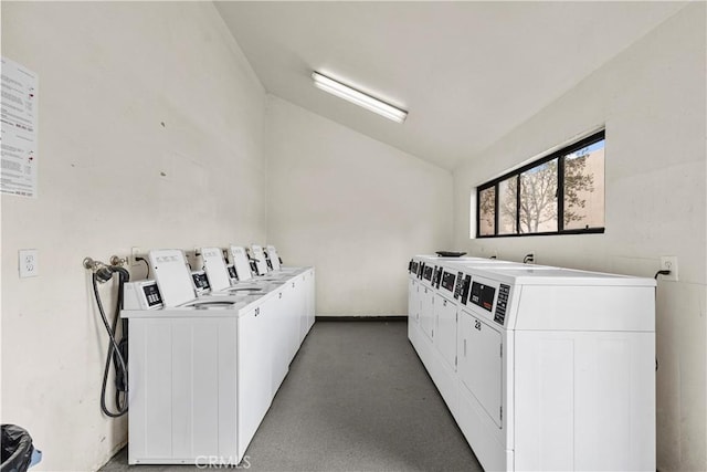 laundry area with washing machine and dryer