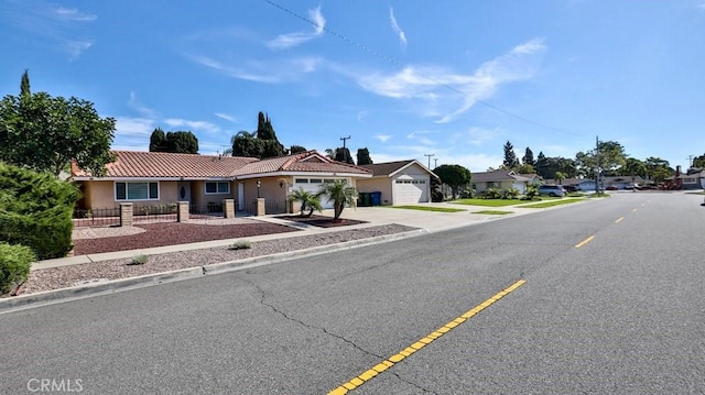 single story home featuring a garage