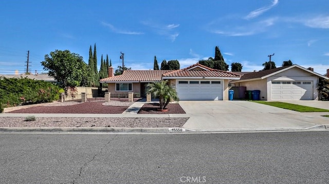 ranch-style house featuring a garage